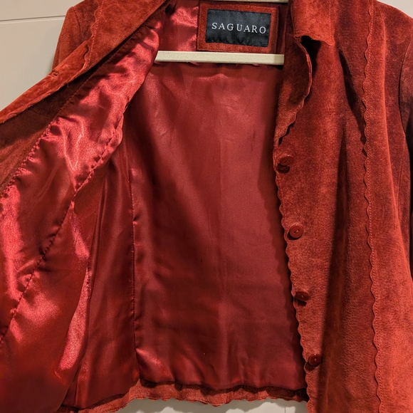 Saguaro Women's Leather Blazer Caramel - Picture 5 of 8